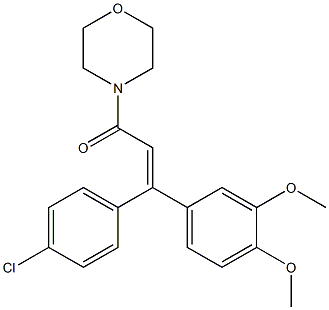 (E, Z) 4- [3- (4- chlorophenyl) -3- (3,4-dimethoxyphenyl) acryloyl] morpholine Structure