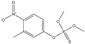 O,O-dimethyl-O-(4-nitro-3-tolyl)thiophosphate 구조식 이미지