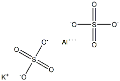 Aluminum potassium sulfate crystals Structure