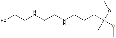 3-(2-hydroxyethylaminoethyl)-aminopropylmethyldimethoxysilane 구조식 이미지