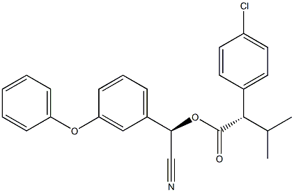 (R,S)-A-cyano-3-phenoxybenzyl (R,S)-2-(4-chlorophenyl)-3-methylbutyrate Structure