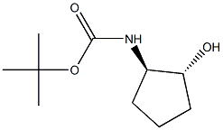 Trans-(2-Hydroxycyclopentyl)-carbamic acid tert-butyl ester 구조식 이미지