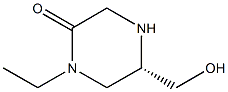 (S)-1-ETHYL-5-(HYDROXYMETHYL)PIPERAZIN-2-ONE 구조식 이미지