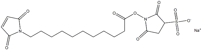 N-(11-Maleimidoundecanoyloxy)sulfosuccinimide,sodiumsalt 구조식 이미지