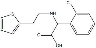 2-(2-CHLOROPHENYL)-2-(2-(THIOPHEN-2-YL)ETHYLAMINO)ACETICACID 구조식 이미지