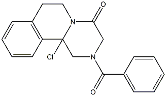 2-BENZOYL-1,2,3,6,7,11B-HEXAHYDRO-4H-PYRAZINO[2,1-A]ISOQUINOLIN-4-ONECHLORIDE Structure
