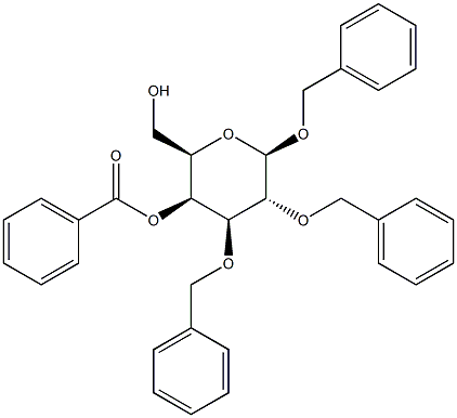 1,2,3-Tri-O-benzyl-4-O-benzoyl-b-D-galactopyranoside Structure