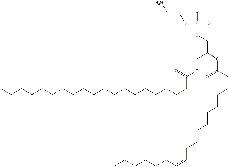 2-aminoethoxy-[(2R)-3-icosanoyloxy-2-[(Z)-octadec-11-enoyl]oxy-propoxy]phosphinic acid 구조식 이미지