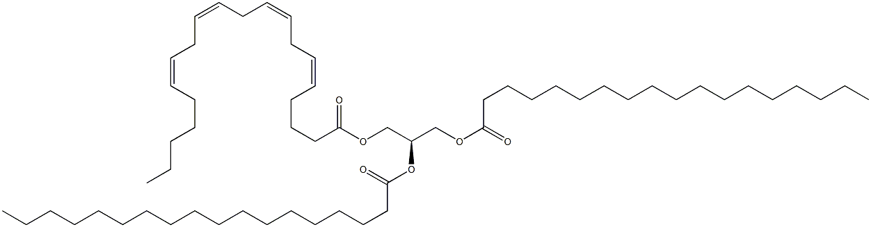 1,2-dioctadecanoyl-3-(5Z,8Z,11Z,14Z-eicosatetraenoyl)-sn-glycerol 구조식 이미지