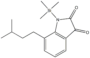 1H-Indole-2,3-dione, 7-(3-methylbutyl)-1-(trimethylsilyl)- 구조식 이미지