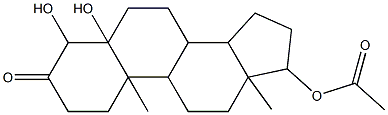 Acetic acid, 4,5-dihydroxy-10,13-dimethyl-3-oxohexadecahydrocyclopenta [a]phenanthren-17-yl ester 구조식 이미지