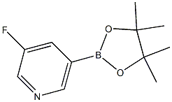 3-Fluoro-5-(4,4,5,5-tertramethyl-1,3,2-dioxaborolan-2yl)pyridine 구조식 이미지