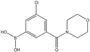 3-Chloro-5-(morpholin-4-ylcarbonyl)benzeneboronic acid 구조식 이미지