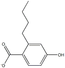 n-Butyl-p-hydroxybenzoat 구조식 이미지