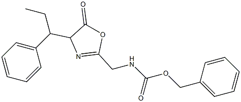 2-(1'-benzyloxycarbonylamino-1'-methyl)ethyl-4-benzyloxazol-5(4H)-one 구조식 이미지