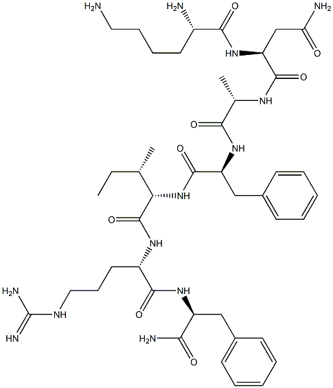 lysyl-asparaginyl-alanyl-phenylalanyl-isoleucyl-arginyl-phenylalaninamide 구조식 이미지