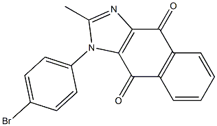 1-(4-bromophenyl)-2-methyl-1H-naphth(2,3-d)imidazole-4,9-dione Structure