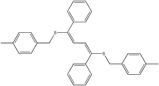 1,4-diphenyl-1,4-bis(tolylmethylthio)-1,3-butadiene 구조식 이미지