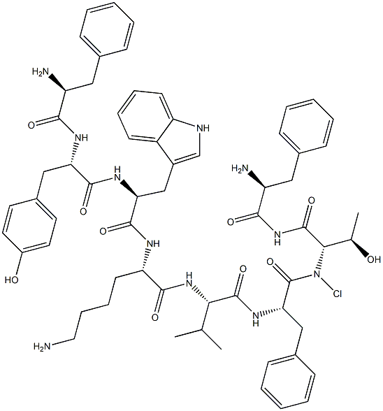 phenylalanyl-chlorophenylalanyl-tyrosyl-tryptophyl-lysyl-valyl-phenylalanyl-threoninamide 구조식 이미지