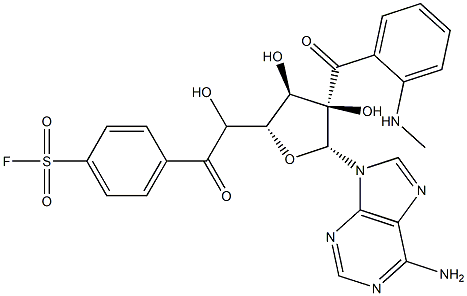 5'-(4-fluorosulfonylbenzoyl)-2'-(methylanthraniloyl)adenosine Structure
