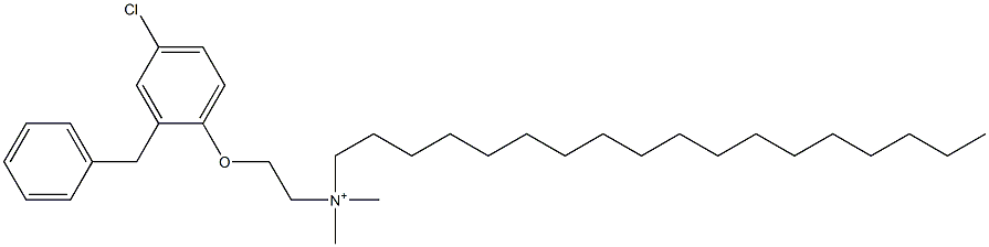 2-(2'-benzyl-4-chlorophenoxy)ethyl dimethyl n-octadecyl ammonium 구조식 이미지