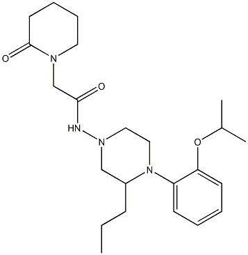 1-(2-isopropoxyphenyl)-4-((2-oxopiperidin-1-yl)acetamido)propylpiperazine 구조식 이미지