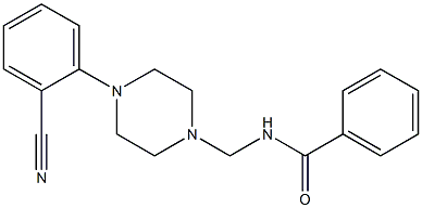 N-((4-(2-cyanophenyl)piperazinyl)methyl)benzamide Structure