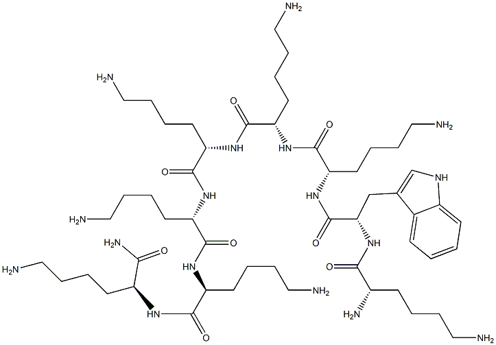 lysyl-tryptophyl-lysyl-lysyl-lysyl-lysyl-lysyl-lysinamide 구조식 이미지