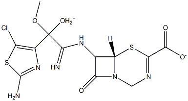 7-(2-(2-amino-5-chlorothiazole-4-yl)-2-methoxyiminoacetamido)-3-azolium-3-cephem-4-carboxylate 구조식 이미지