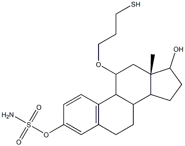 17-hydroxy-11-(3'-sulfanylpropyl)oxy-estra-1,3,5(10)-trien-3-yl sulfamate 구조식 이미지