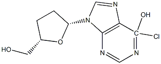 6-chloro-2',3'-dideoxyinosine Structure