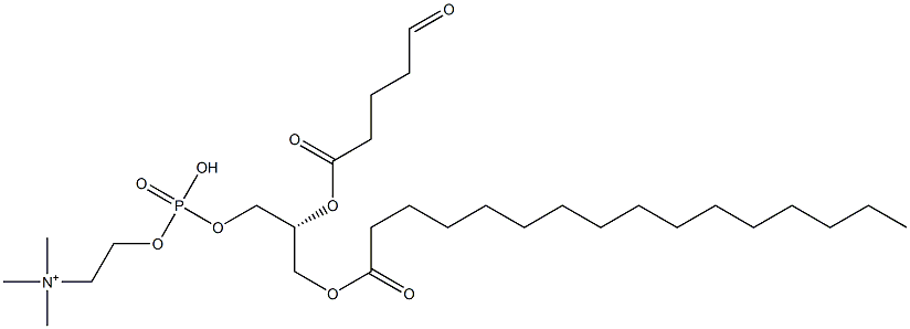 1-palmitoyl-2-(5-oxovaleroyl)-sn-glycero-3-phosphorylcholine 구조식 이미지