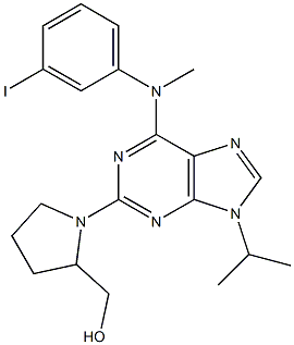 2-(2-(hydroxymethyl)pyrrolidinyl)-6-((3-iodophenyl)methylamino)-9-isopropylpurine Structure