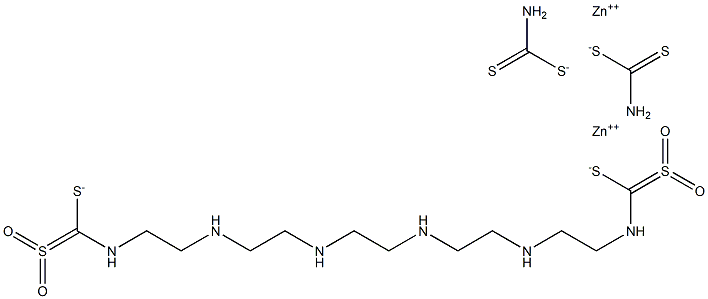 3,6,9,12-tetraazatetradecane-1,14-diylbis(zinc dithiocarbamate)-S,S'-dioxide 구조식 이미지