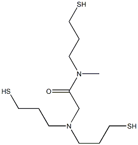 tris(3-mercaptopropyl)-N-glycylaminomethane 구조식 이미지