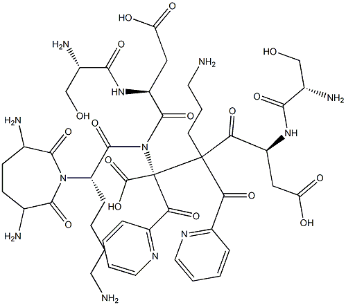 picolinoyl-seryl-aspartyl-picolinoyl-seryl-aspartyl-2,5-diaminoadipoyl-lysyl-lysine 구조식 이미지