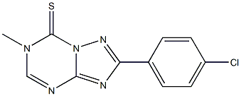 2-(4-chlorophenyl)-6-methyl-1,2,4-triazolo(1,5-a)-1,3,5-triazine-7(6H)-thione Structure