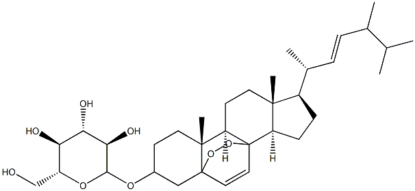 5,8-epidioxy-24-methylcholesta-6,22-dien-3-glucopyranoside 구조식 이미지