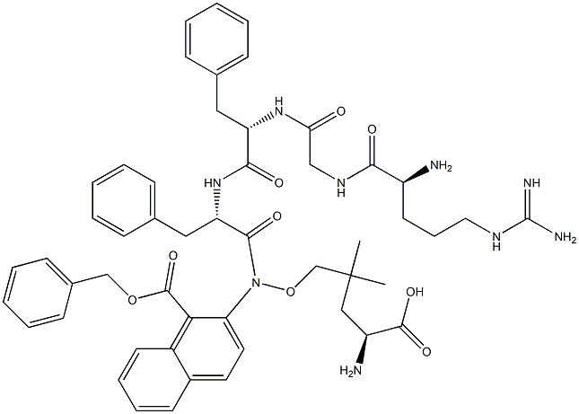 benzyloxycarbonyl-arginyl-glycyl-phenylalanyl-phenylalanyl-leucine-4-methoxy-2-naphthylamine Structure