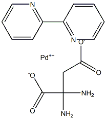 (2,2'-bipyridine)(diaminosuccinic acid)palladium(II) 구조식 이미지