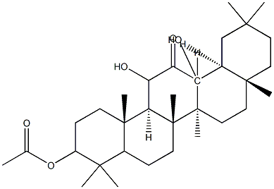 3-acetoxy-11,13-dihydroxyolean-12-one Structure