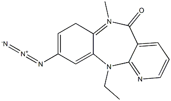 9-azido-5,6-dihydro-11-ethyl-6-methyl-11H-pyrido(2,3-b)(1,5)benzodiazepin-5-enone 구조식 이미지