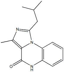 1-isobutyl-3-methylimidazo(1,5-a)quinoxalin-4(5H)-one Structure