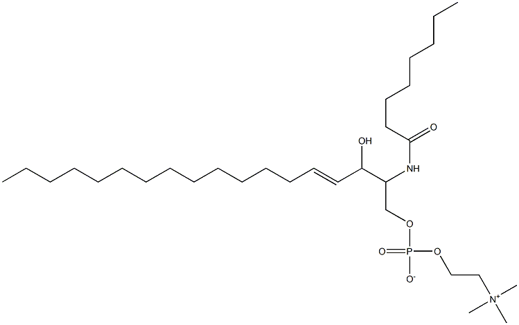 N-octanoylsphingosine-1-phosphocholine Structure