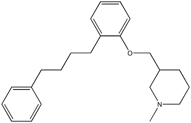 1-methyl-3-(2-(4-phenylbutyl)phenoxymethyl)piperidine Structure