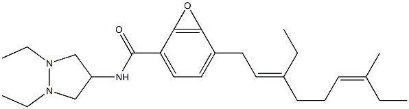 N-(1,2-diethyltetrahydro-1H-pyrazol-4-yl)-4-3,7-diethyl-2,6-octadienyl oxybenzamide Structure