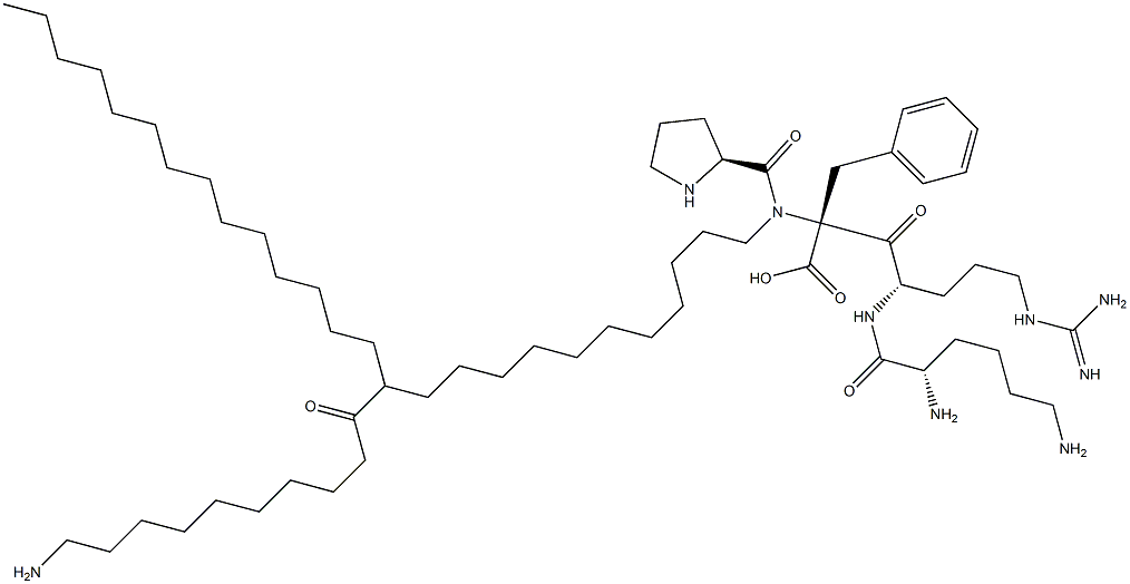 lysyl-arginyl-12-aminodecanoyl-seryl-prolyl-phenylalanine Structure