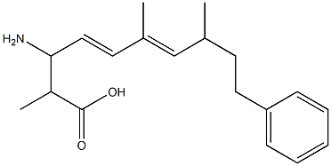 3-amino-2,6,8-trimethyl-10-phenyldeca-4E,6E-dienoic acid Structure