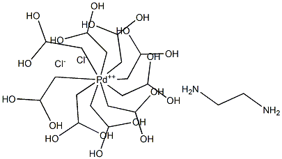 NNDIHYDROXYETHYLETHYLENEDIAMINEPALLADIUMDICHLORIDE Structure