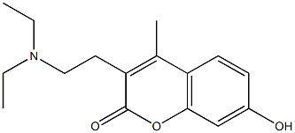 3-(2-(DIETHYLAMINO)ETHYL)-7-HYDROXY-4-METHYLCOUMARIN 구조식 이미지